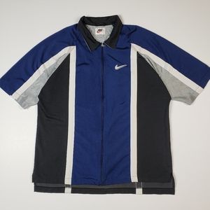 Vintage 90's Color Block Retro Nike Zip Up Collared Shirt